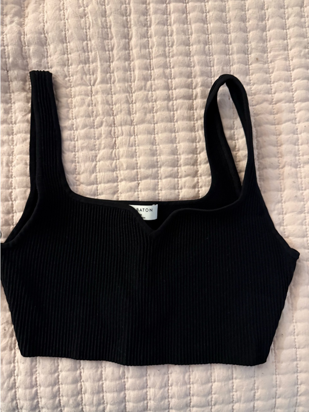 NEW Babaton sculpt knit Black Tank Top